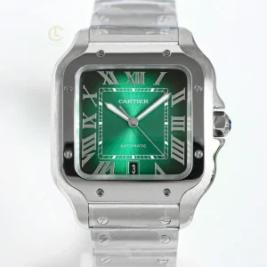 Cartier Santos Green Dial WSSA0029 Miyota.9015 Steel Replica 1:1 Watch – Top Quality Version